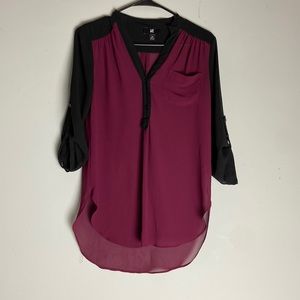 iZ Byer XS Maroon/Black Tunic